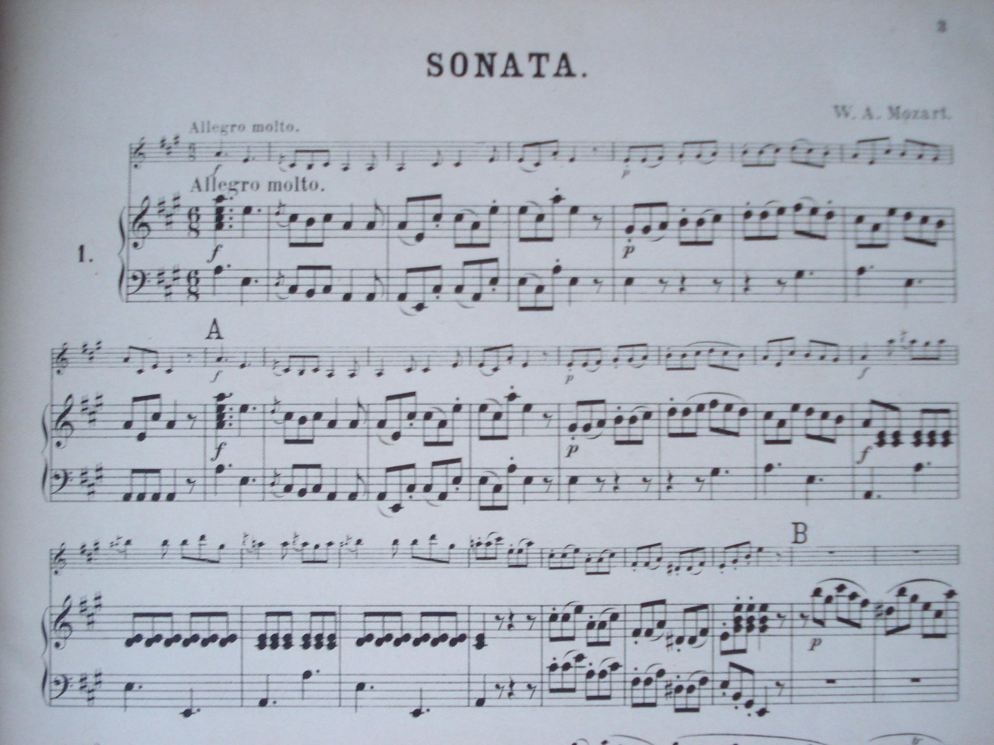 Mozart, Wolfgang Amadeus - Sonaten fur Pianoforte und Violine.