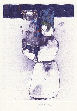 AUDEN, W.H. - Drie Gedichten. (Translated by Hugo Roeffaers. With two signed lithographs by Pavel Roucka).