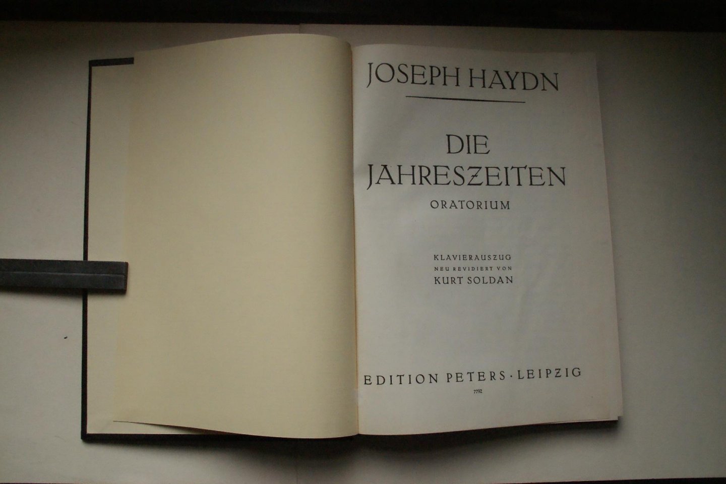 Haydn, Joseph - Die Jahreszeiten  oratorium  Klavierauszug neu revidiert von Kurt Soldan