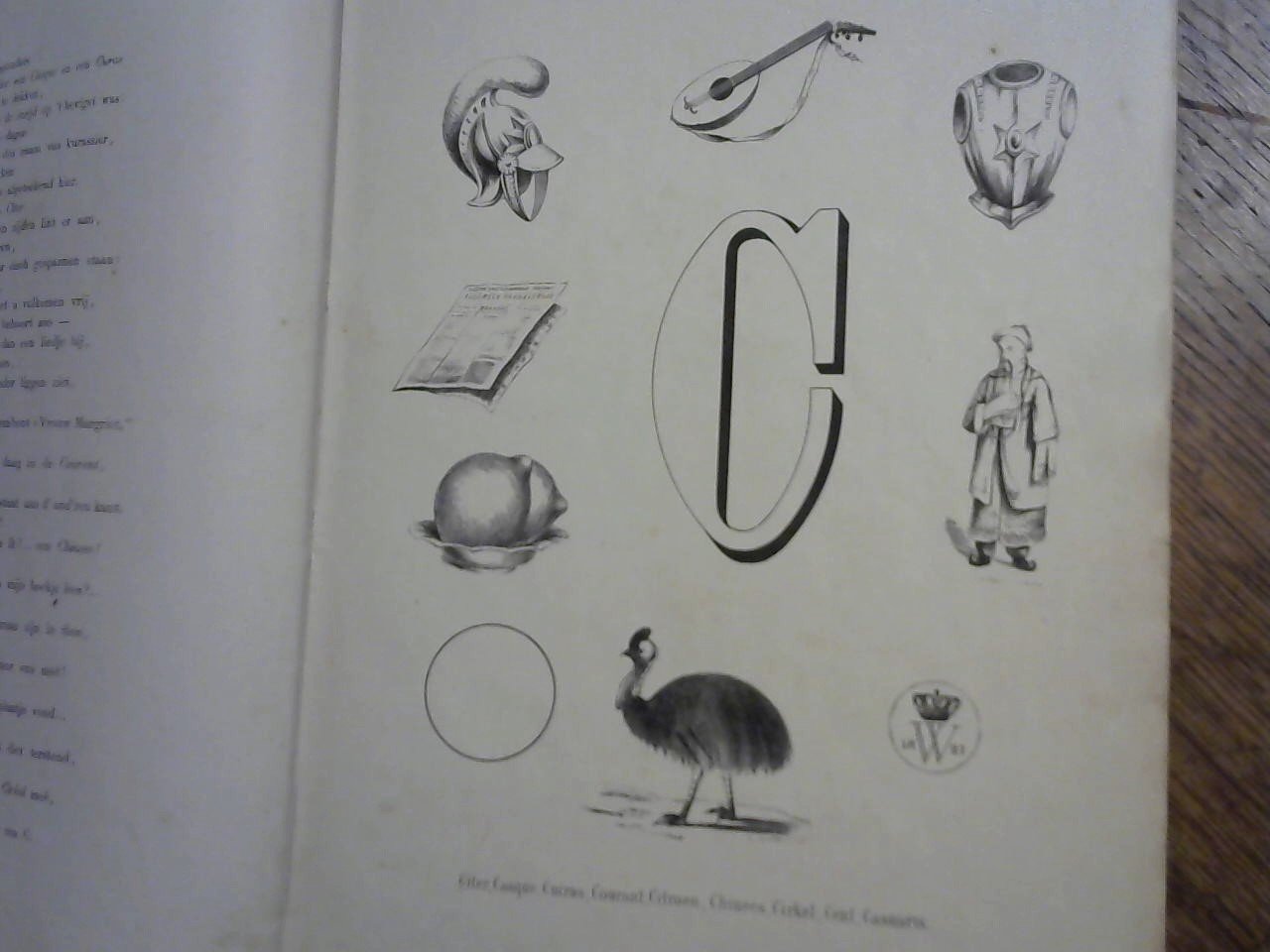 Schenkman J. met ontwerp tekeningen A.B.H. Braakensiek - Arlequin's Bont - A-B- Boek, met zwart/wit litho's,( zeer veel afbeeldingen per letter pagina)