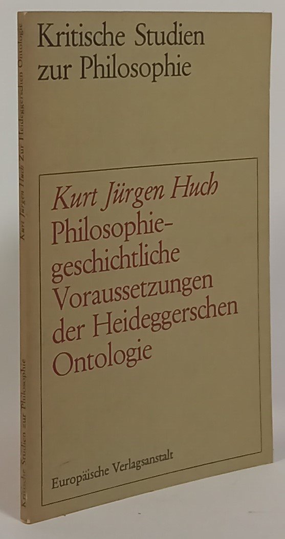 HEIDEGGER, M., HUCH, K.J. - Philosophiegeschichtliche Vorausssetzungen der Heideggerschen Ontologie.