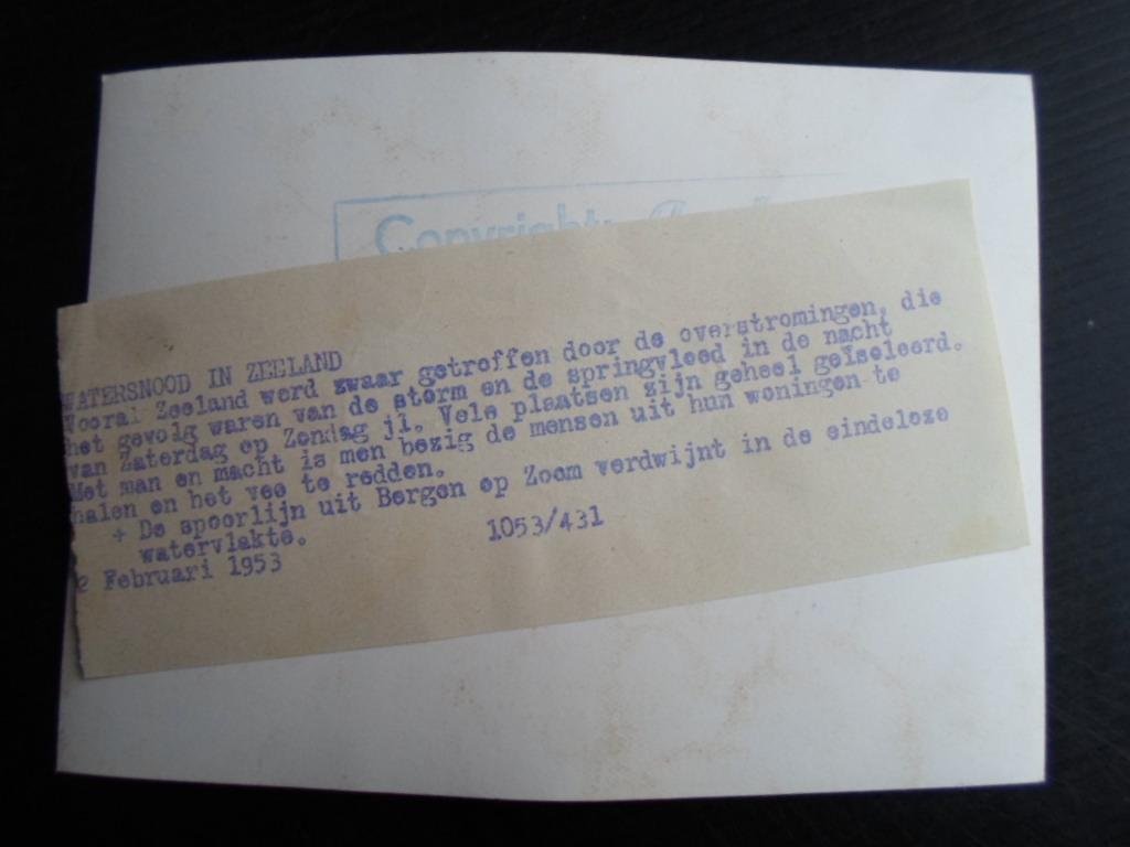  - Persfoto ANP Watersnoodramp 1953, Bergen op Zoom