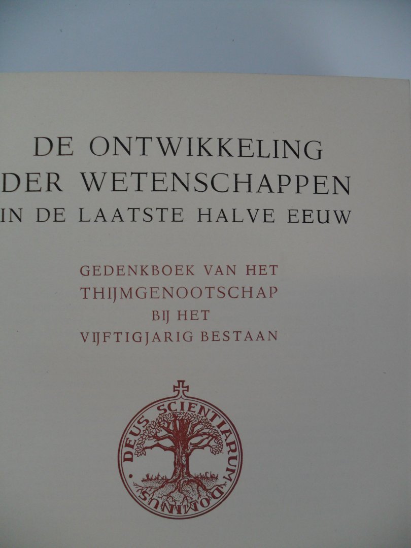 Asselbergs/ van Melsen/ Terlingen - De ontwikkeling der wetenschappen in de laatst halve eeuw.