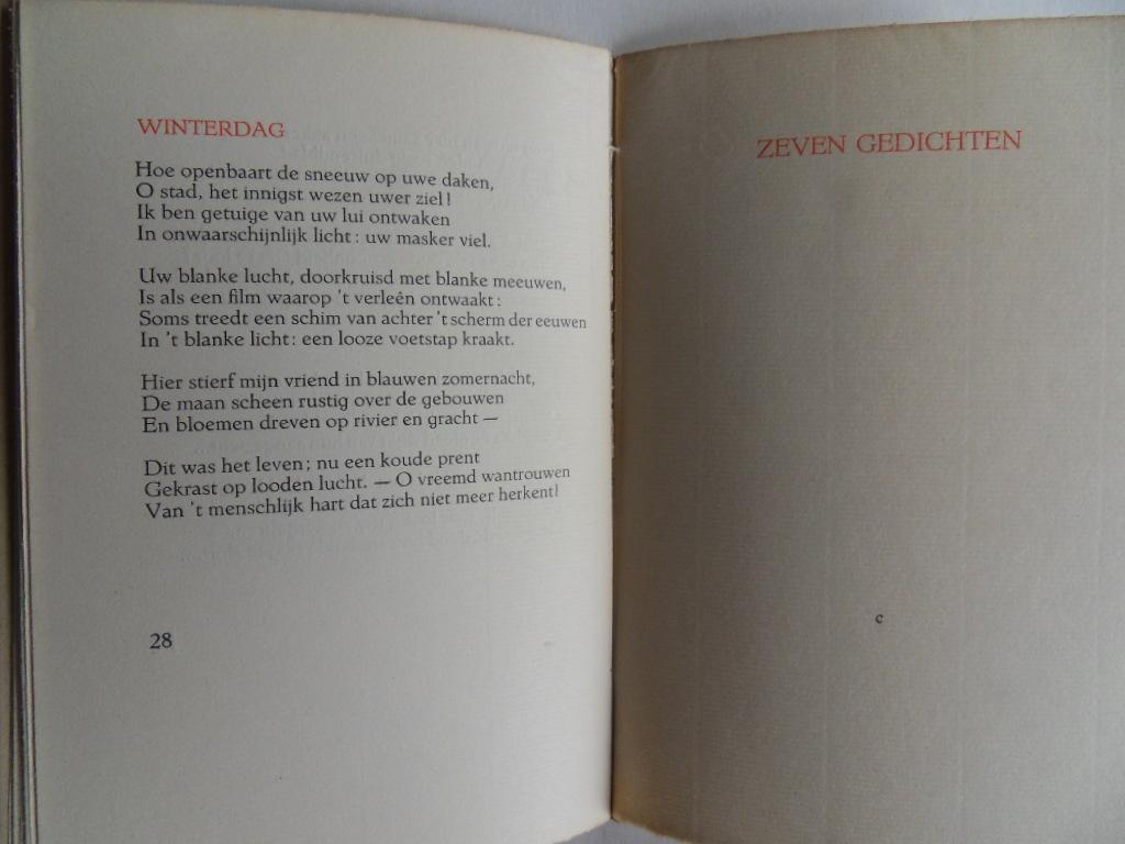 Nijlen, Jan van. - De Lokstem en andere gedichten. [ Genummerd exemplaar 56 / 200 ]. [ Dit exemplaar op naam gedrukt voor prof. dr. G.W.J. Bruins - beroemd econoom 1883/1948 ].