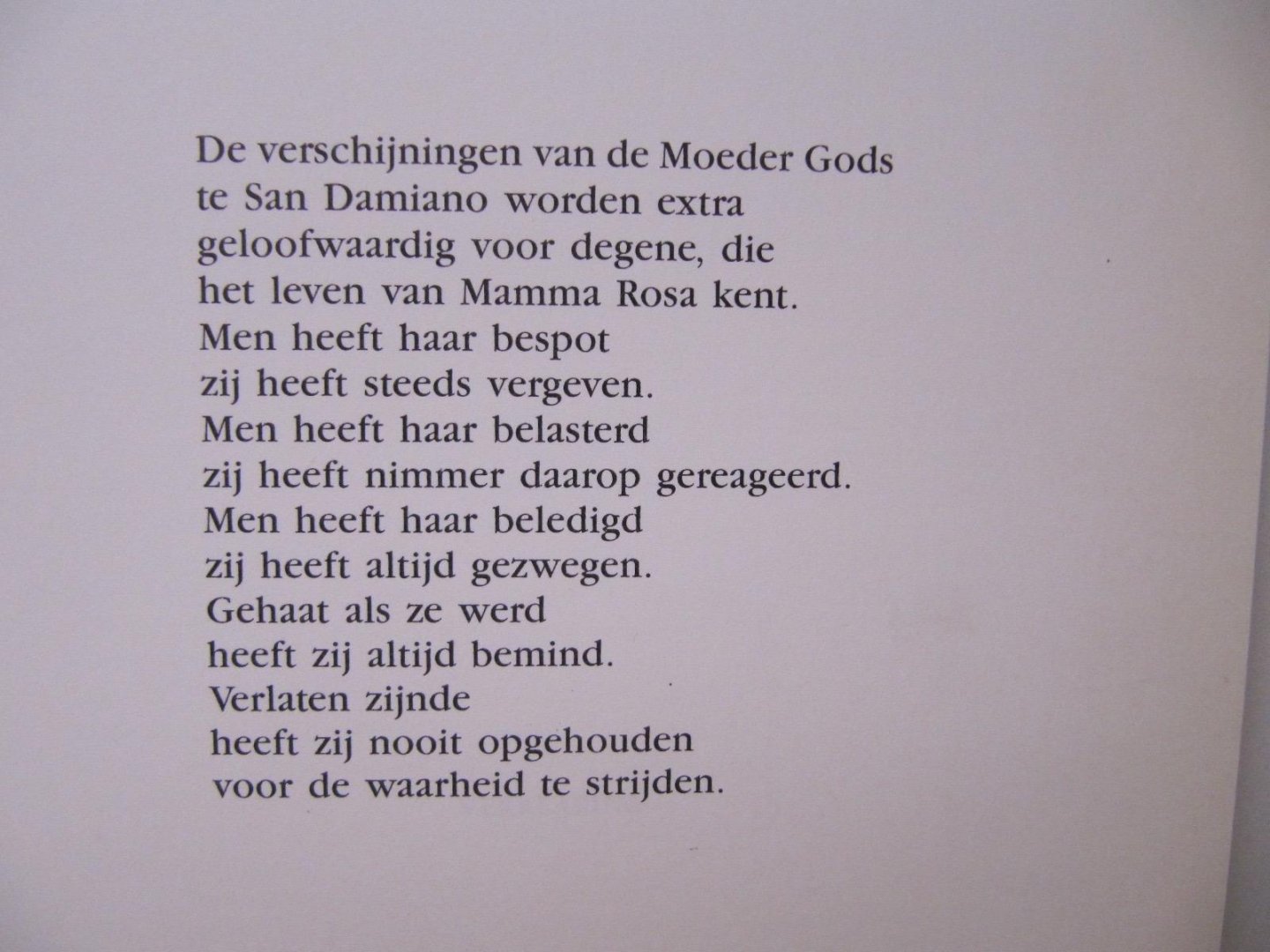 Gian Moretti - Mamma Rosa - nederig instrument van de hemel