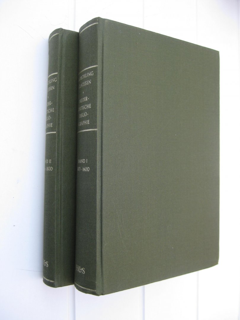 Borchling, Conrad und Claussen, Bruno - Niederdeutsche Bibliographie. Gesamtverzeichnis der niederdeutschen Drucke bis zum Jahre 1800. Band 1 en .
