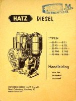 Hatz - Handleiding Hatz Diesel typen ES en E, 71, 75, 79, 780, 785