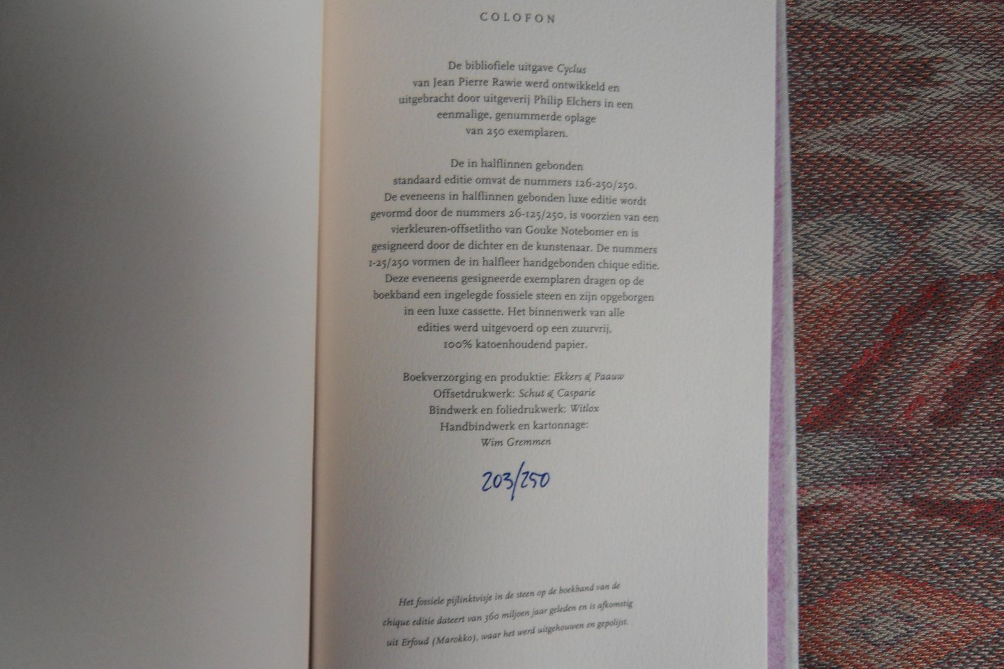 Rawie, Jean Pierre. - Cyclus. [ Genummerd ex. 203 / 250 ].