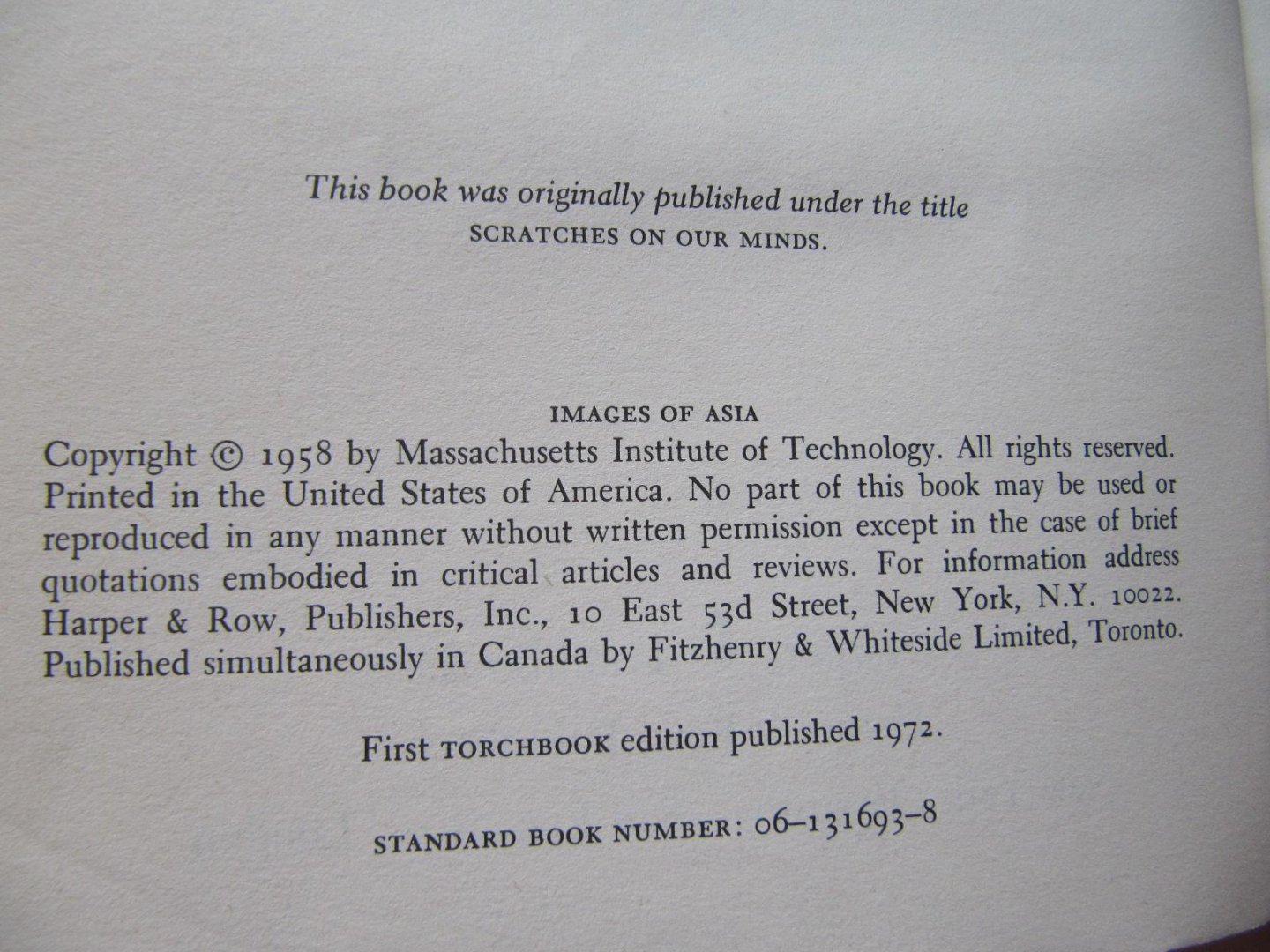 Harold R. Isaacs - Images of Asia - American Views of China and India