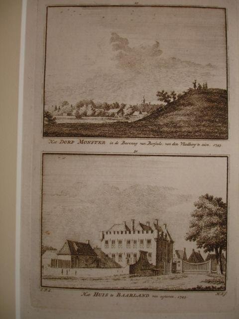 Borssele. - Het Dorp Monster in de Barony van Borssele van den Vliedberg te zien. - Het Huis te Baarland van agteren.