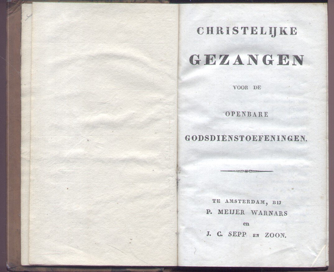 Meijer Warnars, P. (voorwoord) - Christelijke Gezangen voor de openbare godsdienstoefeningen