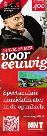  - boekenlegger: Voor eeuwig. Spectaculair muziektheater in de openlucht