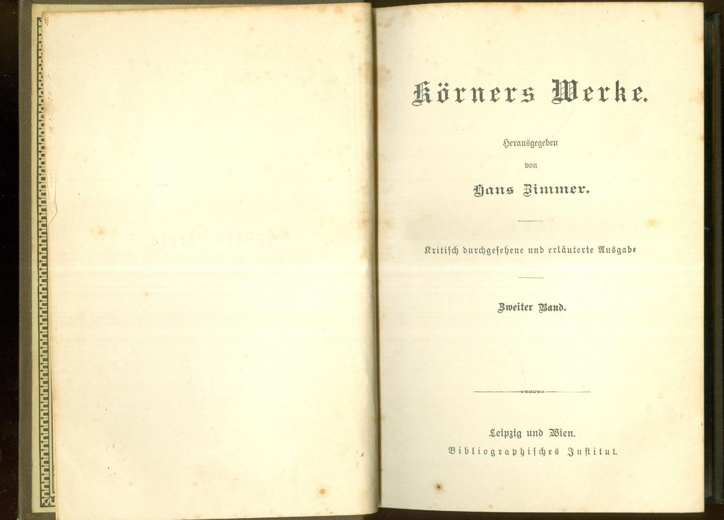 Körner, Theodor - Körners Werke in twee banden