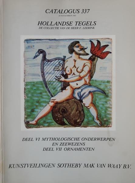 Red. - Hollandse tegels | Mythologische onderwerpen en zeewezens | De collectie van de heer F. Leerink