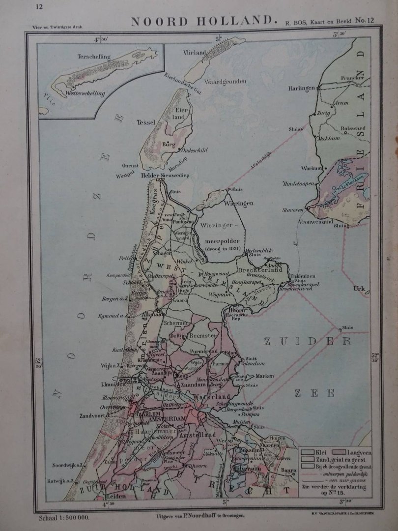 Bos, R.. - Atlas der Geheele Aarde in 44 Kaarten en vele Bijkaarten.
