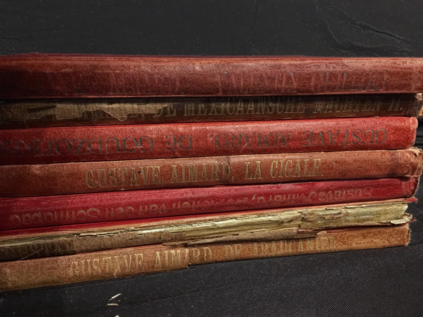 Gustave Aimard - Gust Aimard’s werken, 9 delen, Montbars de verdelger, de Metgezellen van de maan,  Valentin Guillois of een Mexicaansch oproer, de Mexicaansche nachten, De Goudzoekers, La Cigale, De zonen van den schildpad, de Mexicaansche nachten, de Araucaniër