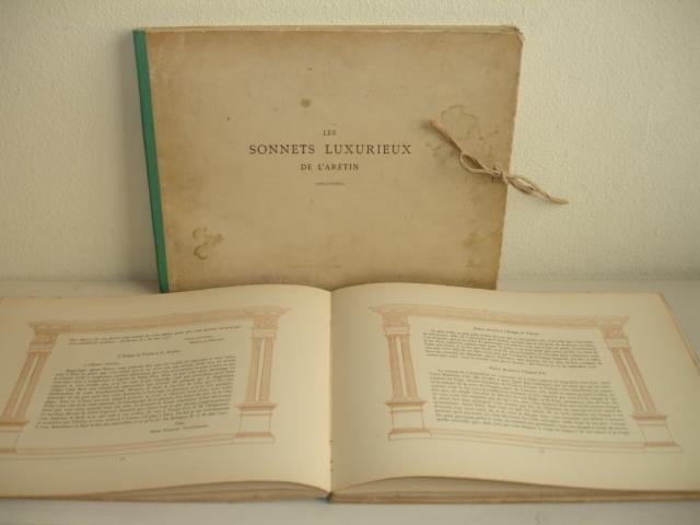 Aretino, Pietro. - Les sonnets luxurieux de l'Arétin (2 vol. texte et gravures)