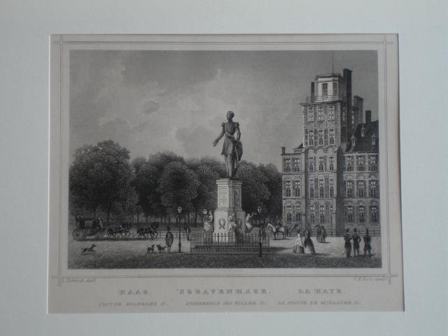 Gravenhage, 'S. - Haag. 'S Gravenhage. La Haye. Statue Wilhems II. Standbeeld van Willem II. La Statue de Guillaume II.