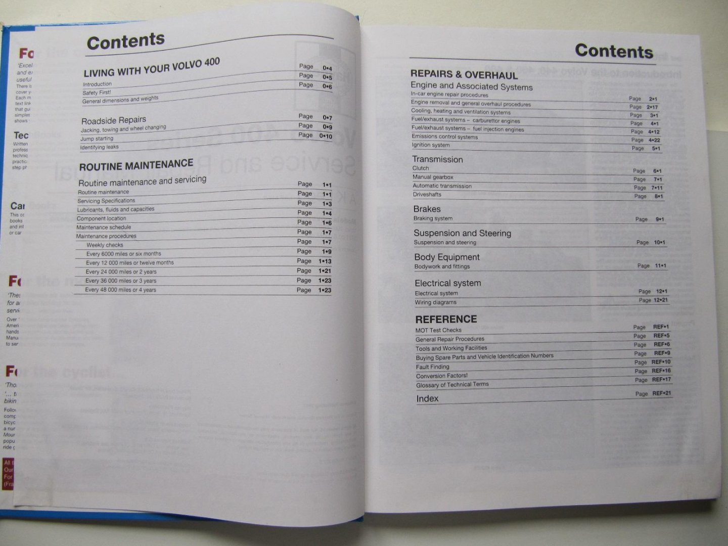 Haynes - Volvo 440-460-480; 1987 to 1992; Service and Repair Manuel