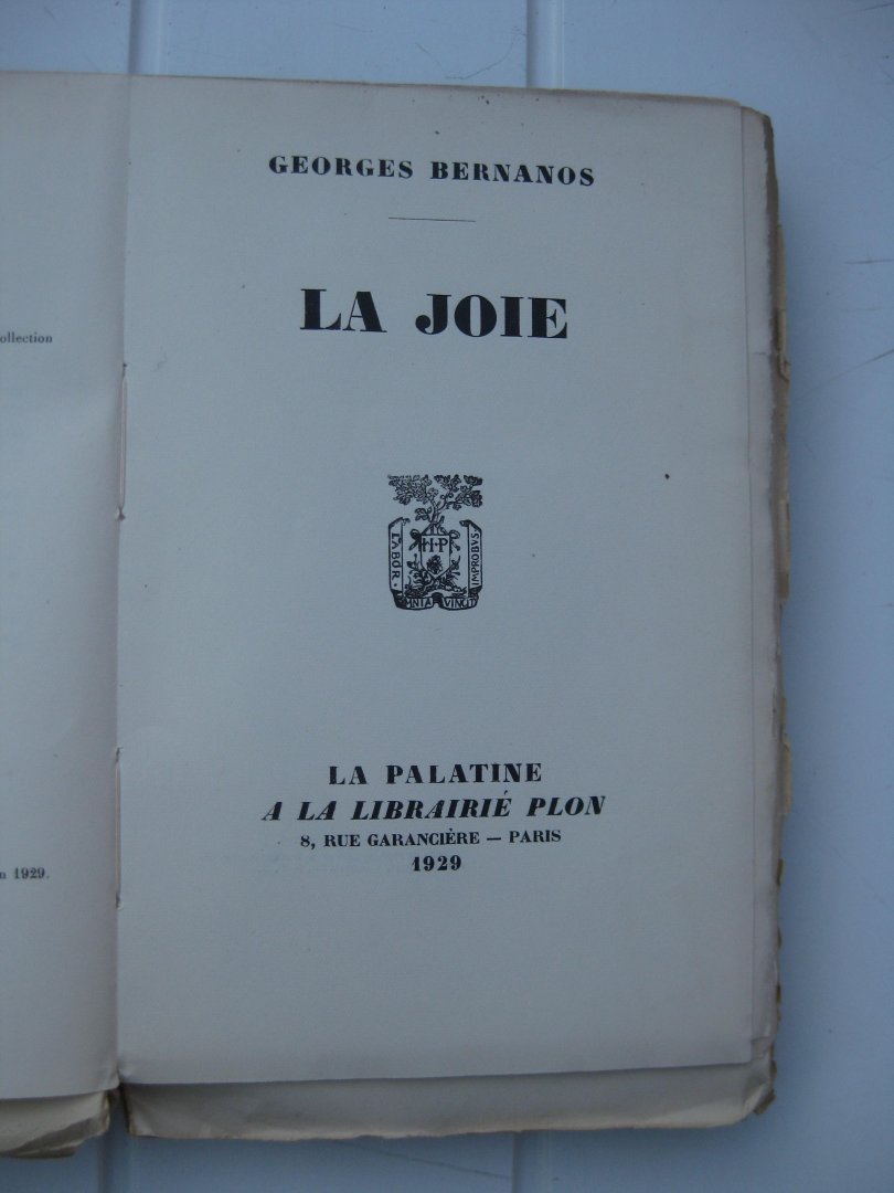 Bernanos, Georges - La Joie.