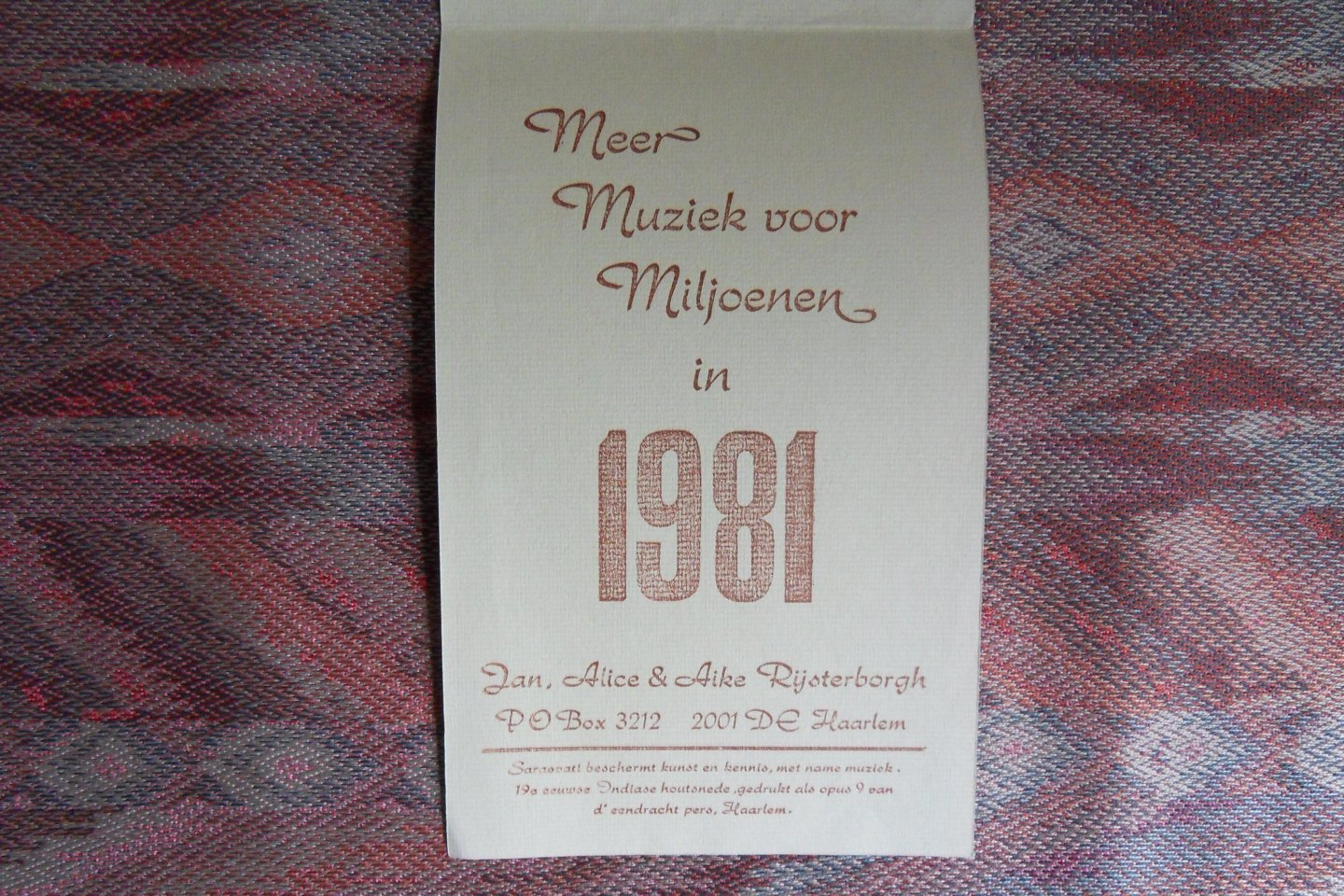 Rijsterborgh, Jan en Alice. - Een, téé... hoppeláá! [ Genummerd ex. 92 - oplage niet vermeld ].