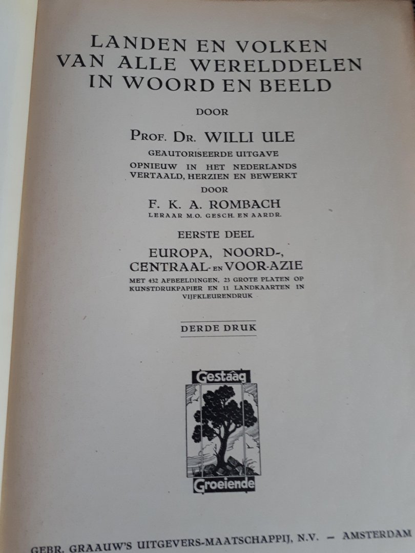 Ule prof wili - Landen en volken van alle werelddelen in woord en beeld