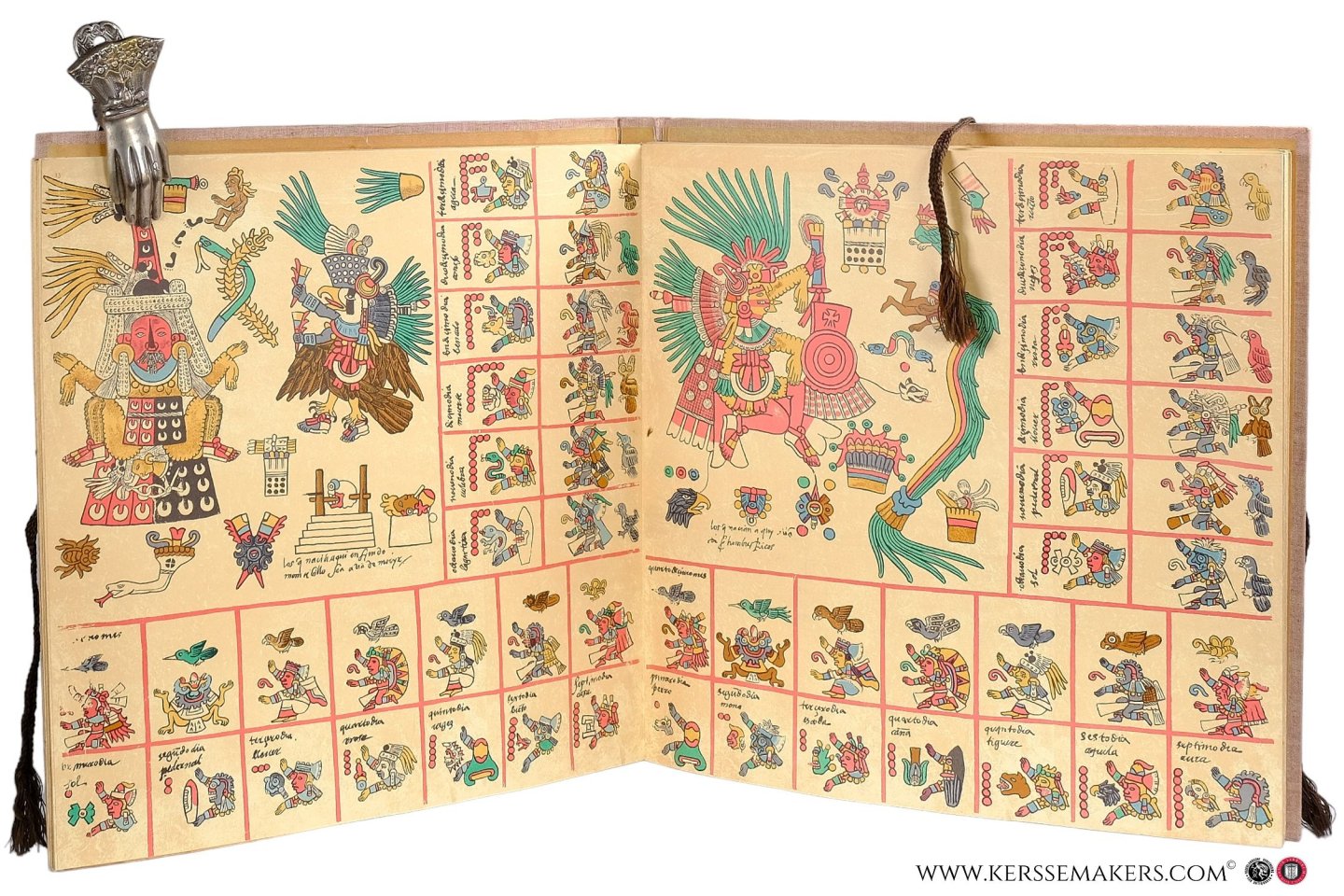(Anonym) - Códice Borbónico manuscrito mexicano de la Biblioteca del Palais Bourbon (libro adivinatorio y ritual illustrado) publicado en facsímil 1981. (Reproduce la facsimilar publicada en Paris en 1899 por Ernest Leroux Éditeur en cromografia bajo la ...