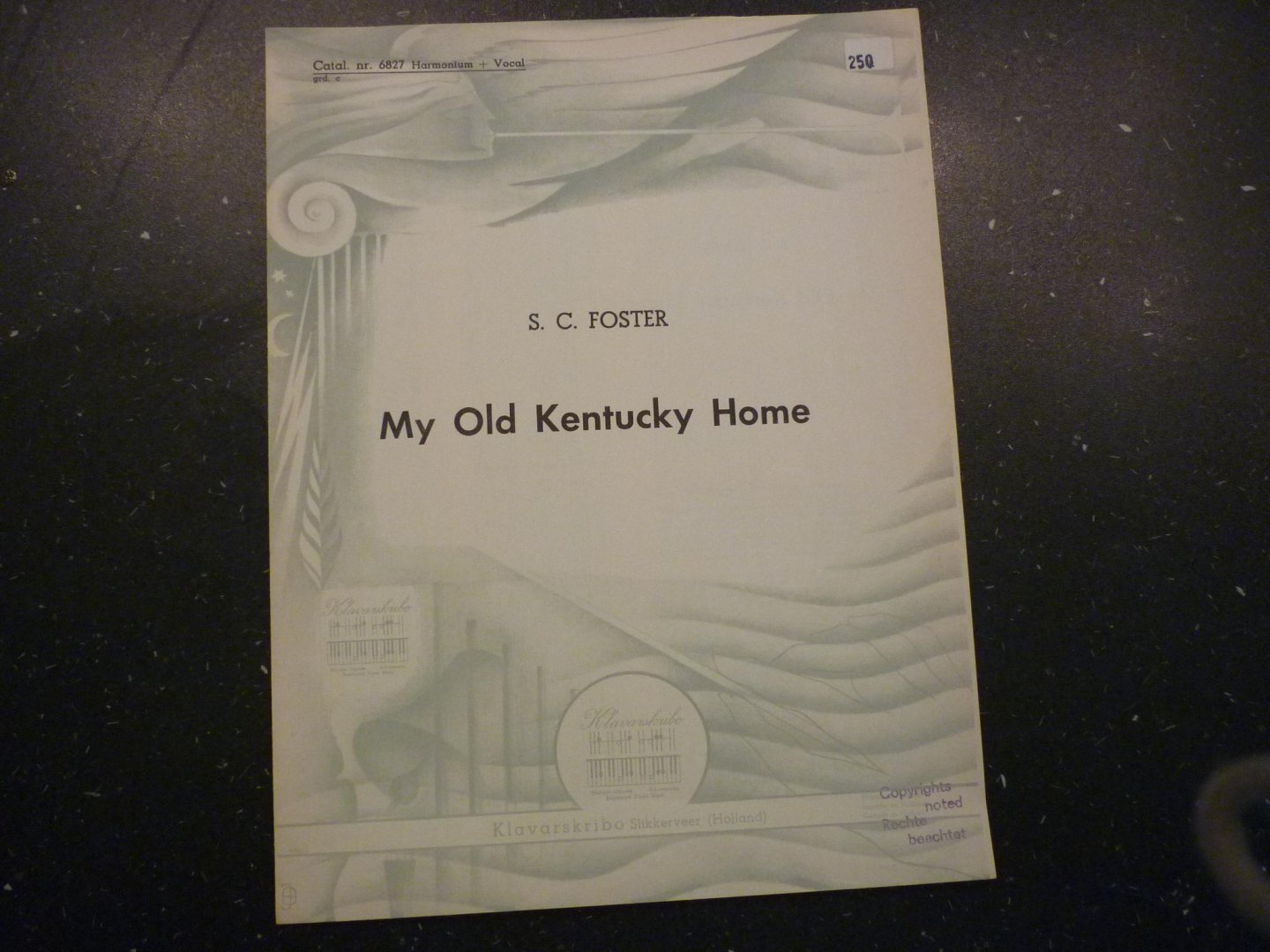 Foster; S.C. - My old Kentucky Home  /  Klavarskribo