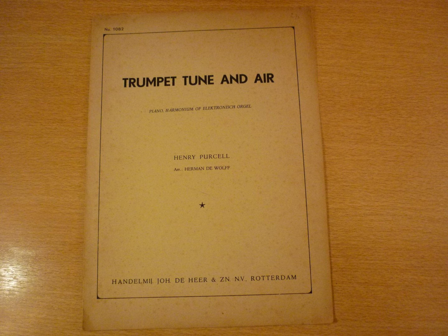 Purcell; Henry  (1659-1695) - Trumpet Tune and Air (Arr.: Herman de Wolff)