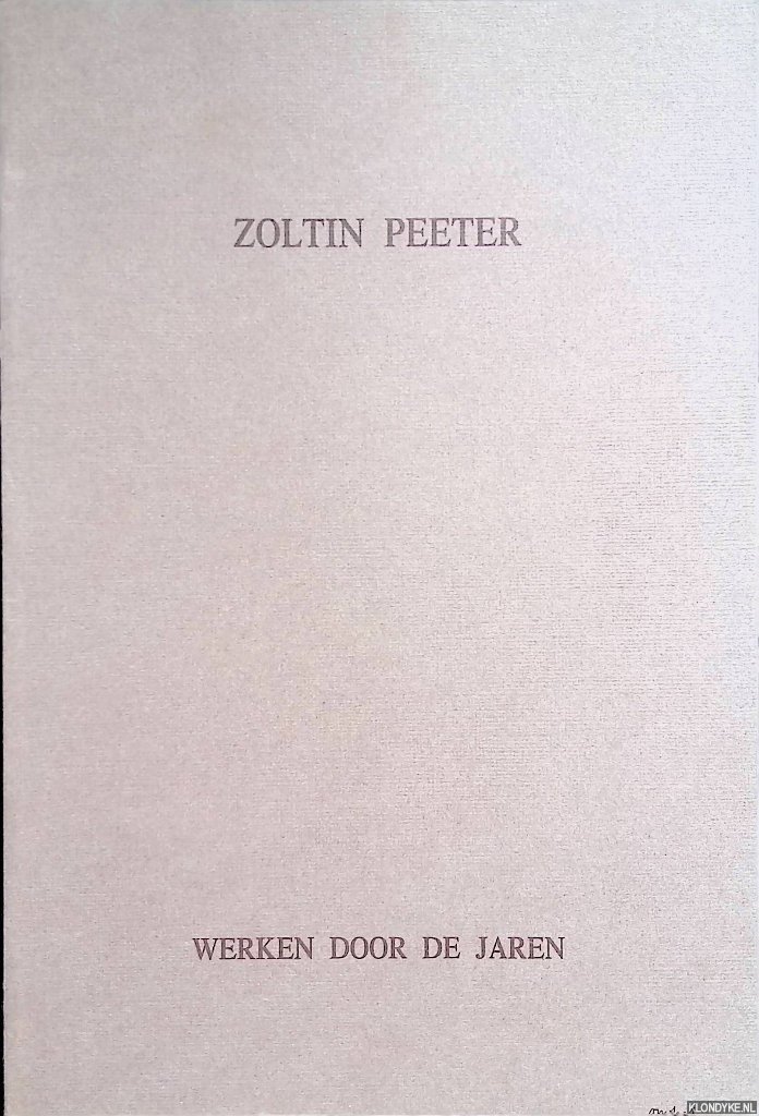 Peeter, Zoltin - Zoltin Peeter: werken door de jaren 1963-1989