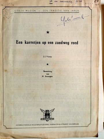Strategier, Herman: - Een karretje op een zandweg reed. J.J. Viotta. Bew,. H. Strategier