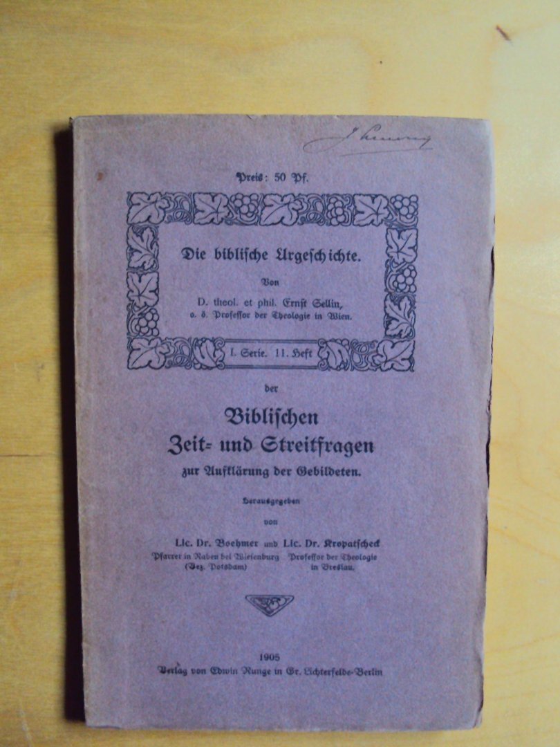 Gellin, Ernst - Die biblische Urgeschichte