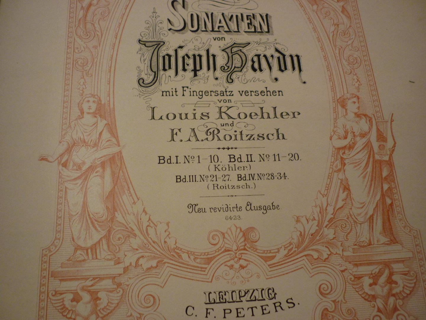 Haydn; Franz Joseph (1732-1809) - Sonaten - band I en band II, mit fingersatz versehen von Louis Kohler + F.A. Roitzsch
