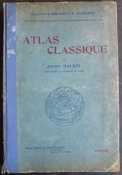 HALKIN, JOSEPH. - Atlas Classique