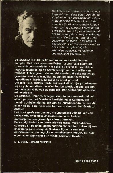 Ludlum, Robert .. Vertaling : A.E. Glazener - Gleichman - De Scarlatti Erfenis .. Roman van een verbijsterend complot