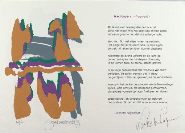 Lagemaat, Liesbeth. - Nachtopera - fragment -.