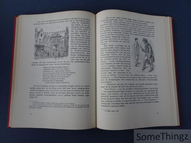 Poffé, Edward. - Plezante mannen in een Plezante Stad. Antwerpen tusschen 1830 en '80. Met 157 teekeningen van Lodewijk Van Aken en 14 portretten.