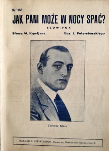 Petersburski, J. und W. Krystjana: - Jak pani moze w nocy spac? Slow-fox