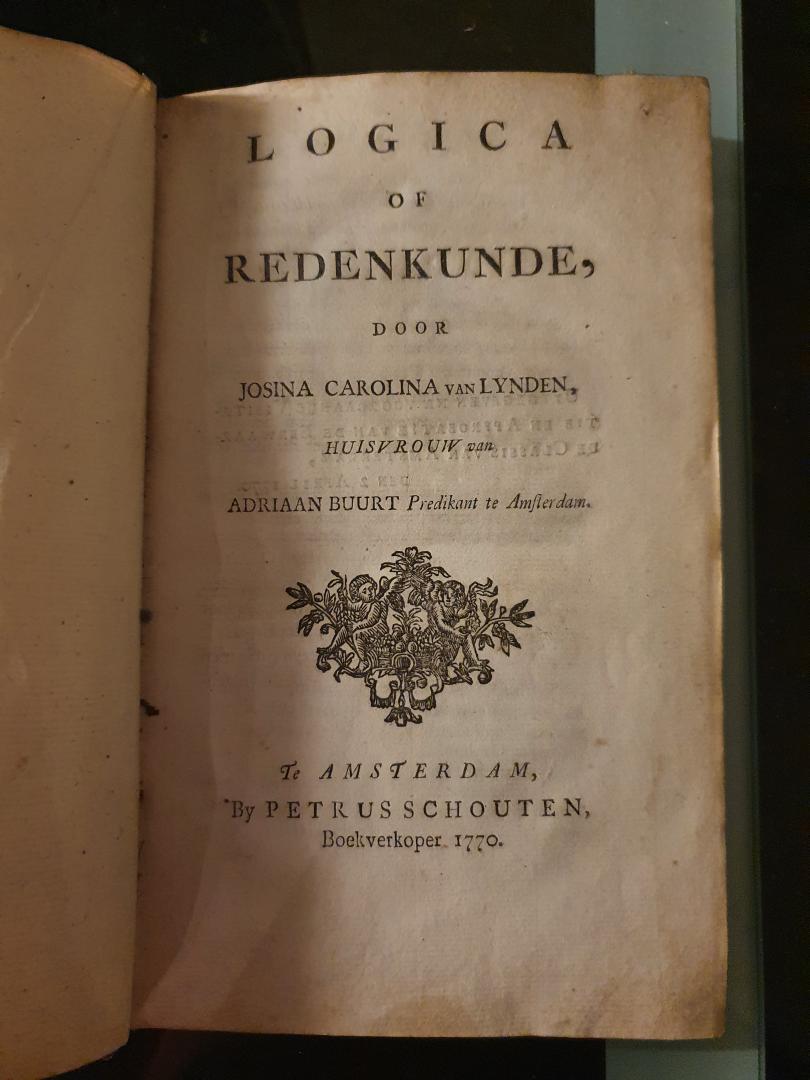 Lynden, Josina Carolina van - Logica of Redenkunde