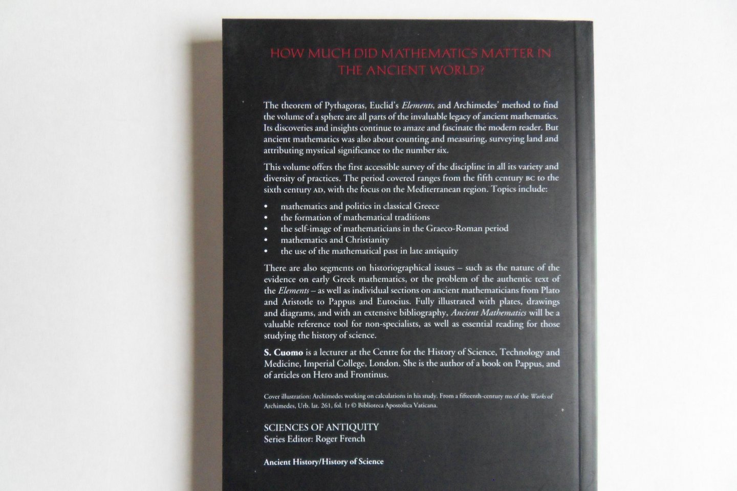 Cuomo, S. - Ancient Mathematics.