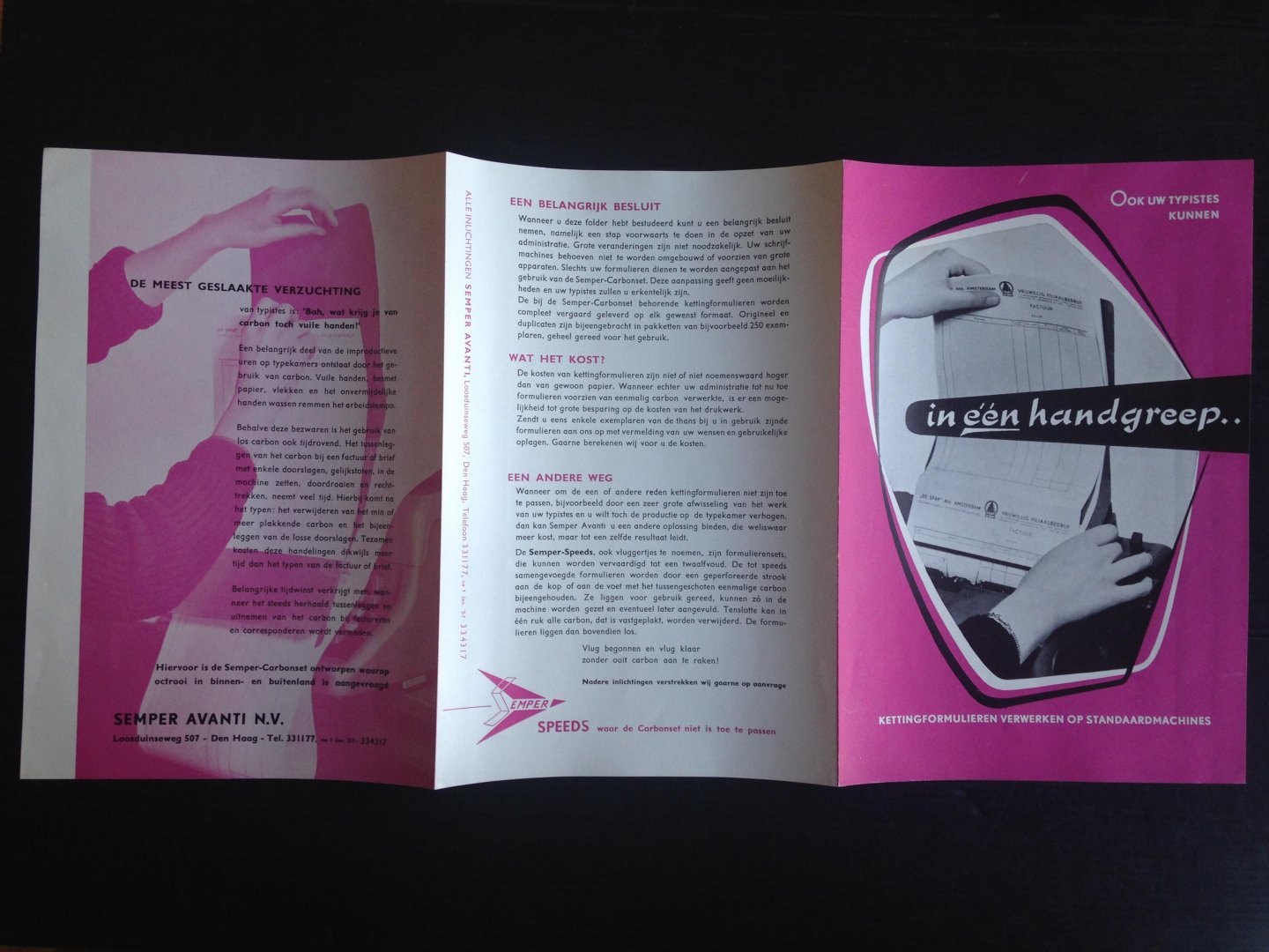 Folder - In één handgreep…, Over kettingformulieren, Semper Avanti NV