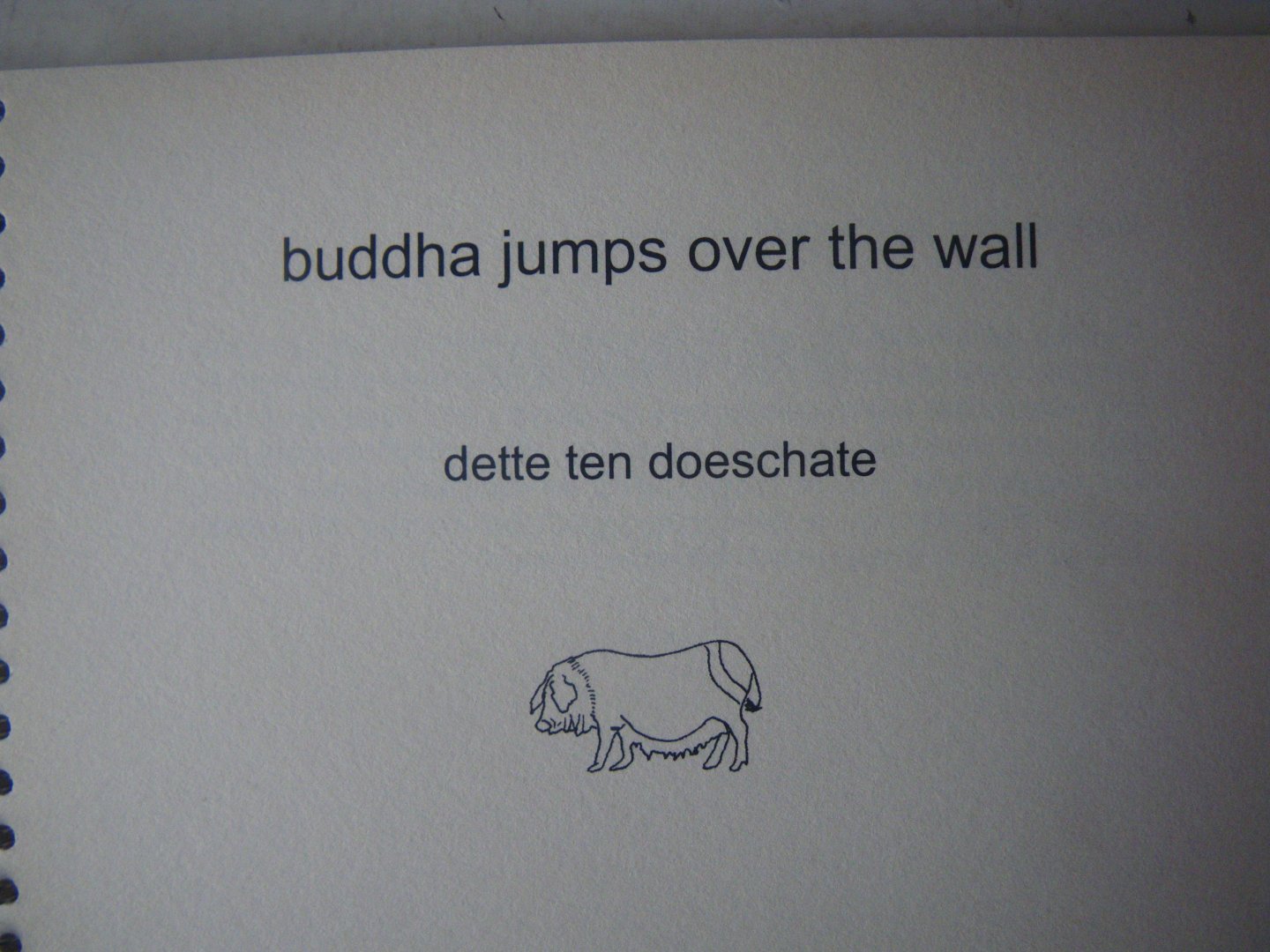 DOESCHATE, DETTE ten - Buddha jumps over the wall - een oriëntering - ruim 180 varkenssoorten - kleurboek
