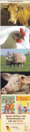  - boekenlegger: 2. Boerderijdieren. Spaar stockers van Banierboeken en win een fiets!