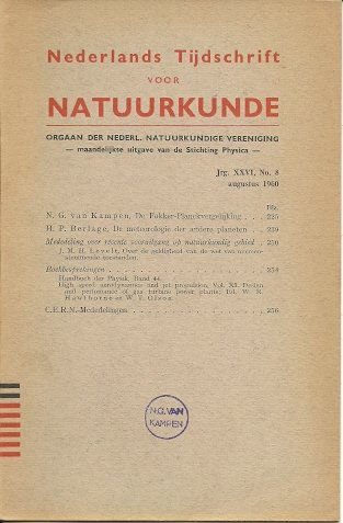 KAMPEN, N.G. van - De Fokker-Planckvergelijking.