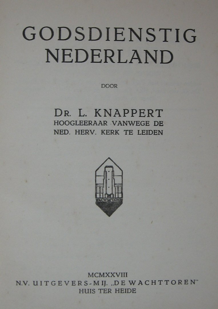 Knappert, Prof. Dr. L. - Godsdienstig Nederland