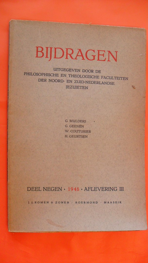 Mulders Geenen e.a. - Bijdragen van de Philosophische en Theologische faculteiten der Nederlandsche Jezuieten