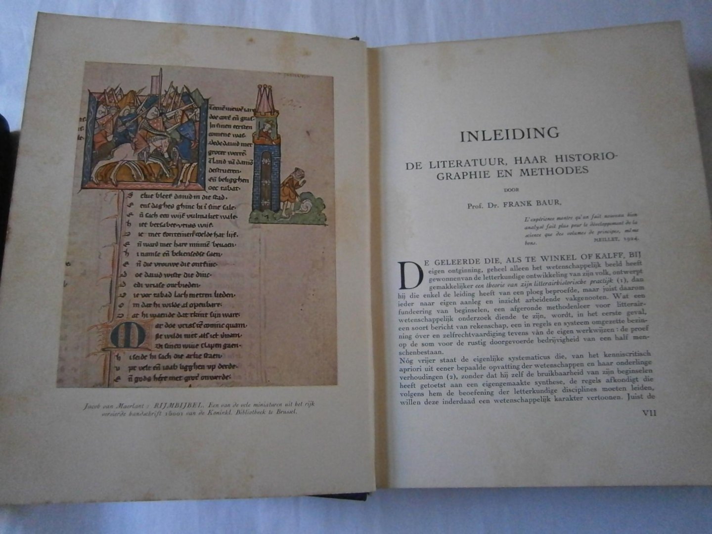 Baur, Prof. Dr. F., Prof. Dr. J. van Mierlo - De letterkunde van de Middeleeuwen deel I en II