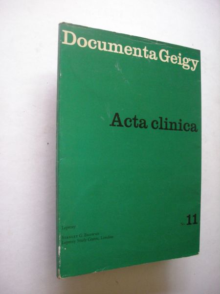 Browne, Stanley G. - Leprosy - Acta clinica