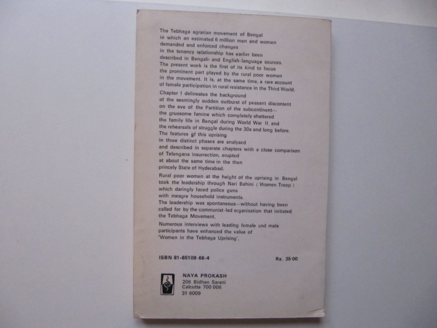 Peter Custers - Women in Tebagha Uprising - Rural Poor Women and Revolutionary Leadership