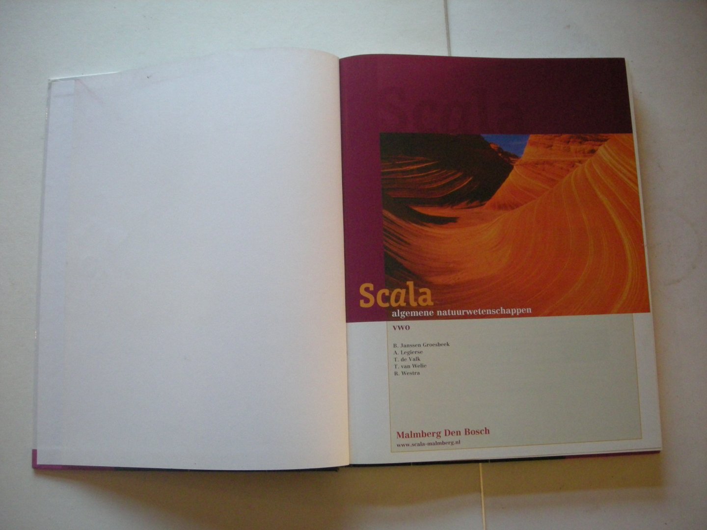 Janssen Groesbeek, B. en anderen - Scala Handboek algemene natuurwetenschappen - VWO